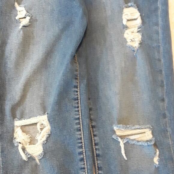 Womens Sz 27 Distressed Destroyed Highrise Skinny Forever 21 Jeans - Picture 5 of 11